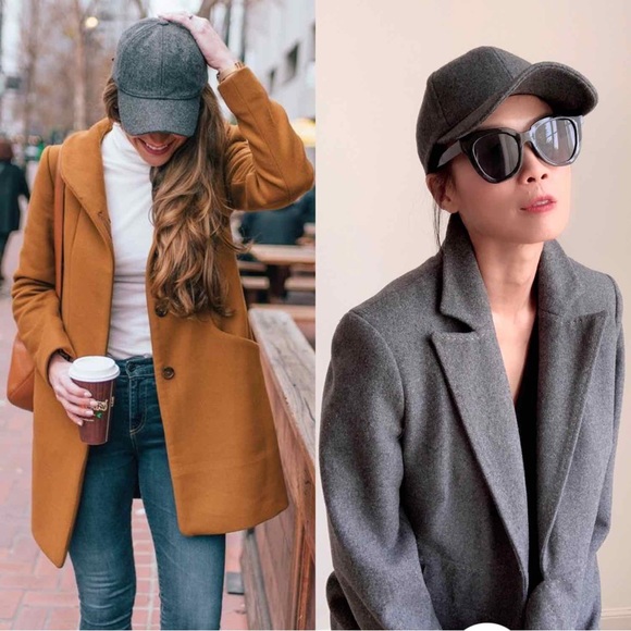 NWT WOOL BASEBALL CAP - GRAY - Picture 2 of 11